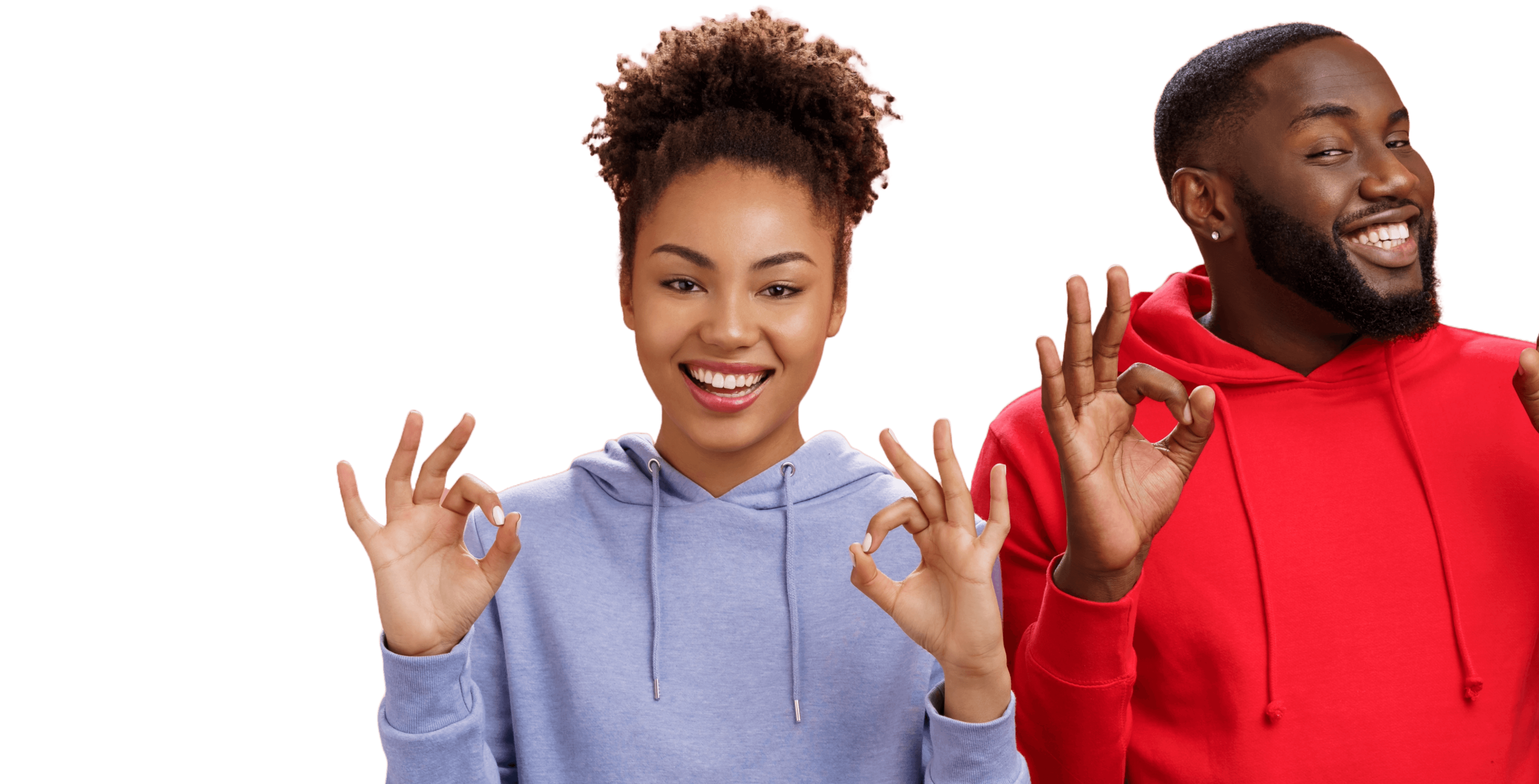 Perfect charming loving African couple